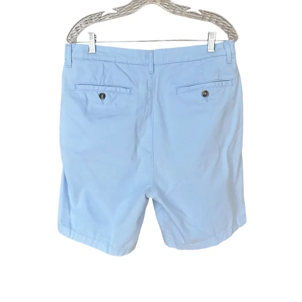 Saddlebred Men's Cotton Chino Walking Shorts Blue Size 36”